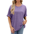 Womens Loose Fit Casual Short Sleeve Crewneck T Shirt