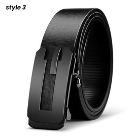 Men’s PU Leather Belt Automatic Buckle Waist Belt