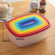 7 Pack Multi- Color Plastic Food Storage Containers Set with Airtight Leakproof Lids