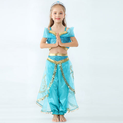 Princess Costume with Tassel Princess Pants Set Party Dress