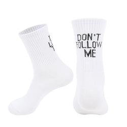 Don't follow me I'm Lose too Men Letter Print Funny Socks