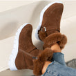 Women Snow Boots Fur Lined Slip On Ankle Boots