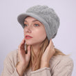 Knit Hat with Brim Baret for Women