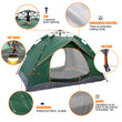 2-3 Man Automatic Instant Double Layer Pop Up Camping Tent