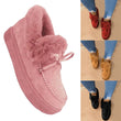 Women Bowknot Suede Faux Fur Moccasin Shoes Warm Lightweight Shoes