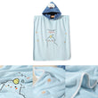 Kids Soft Hooded Bathtowel Swimming Towel with Button