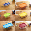 7 Pack Multi- Color Plastic Food Storage Containers Set with Airtight Leakproof Lids
