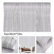 10M Grey Wood Decor Wallpaper Stickers Self-Adhesive