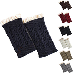 Women Knitted Lace Gaiter Leg Warmer