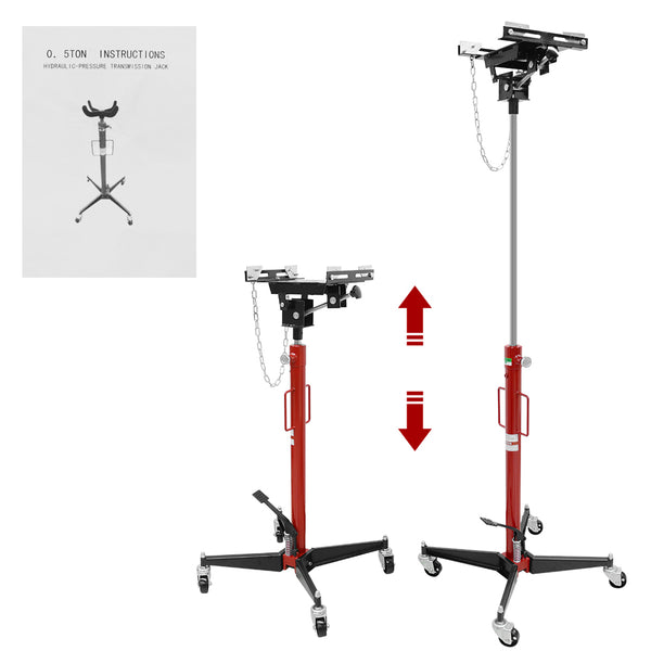 Transmission Jack 500Kg Telescopic Verticial Heavy Duty Hydraulic Gearbox Stand