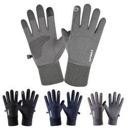 Men Winter Warm Waterproof Windproof Non-Slip Touch Screen Gloves