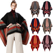 Geometric Warm Shawl Autumn and Winter Scarf Thick Warm Cloak