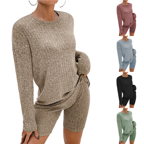 Ribbed Lounge Wear Sets for Women Uk Two Piece Outfit