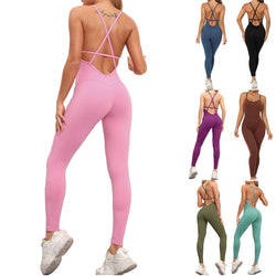 Backless Sports Bandage Romper Playsuit Yoga Jumpsuit