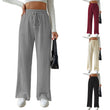 Women Elastic Waist Wide Leg Pants