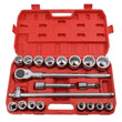 21pcs Heavy Duty 3/4" Inch dr Socket Set 19-50mm 12 Point Sockets