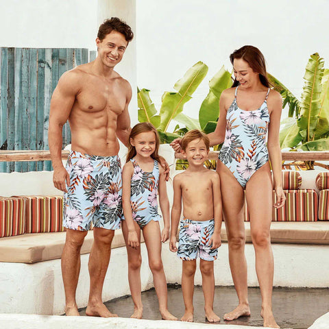 Hawaii Print Family Swimsuit