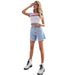 Women's High Waist Denim Shorts