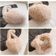 Plush Shoulder Bag Heart Shaped Purse Faux Fur Crossbody Bag