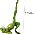 Mini Resin Yoga Frog Ornament Yoga Pose Frog Statue