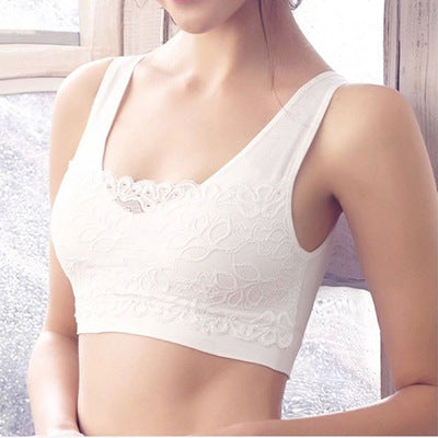 Women's White Lace Bralette Crop Top