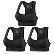3pack Sports Bra Cut Out Back Gym Yoga Top