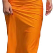 Women's Cut Out Split Bodycon Twist Front Contrast Color Dress