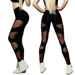 Women's Mesh High Waist Leggings Yoga Pants