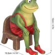 Funny Frog Sculpture Statue Resin Frog Figurine for Garden Decoration
