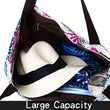 Foldable Large Waterproof Beach Bag Summer Travel Tote Bag with Zipper