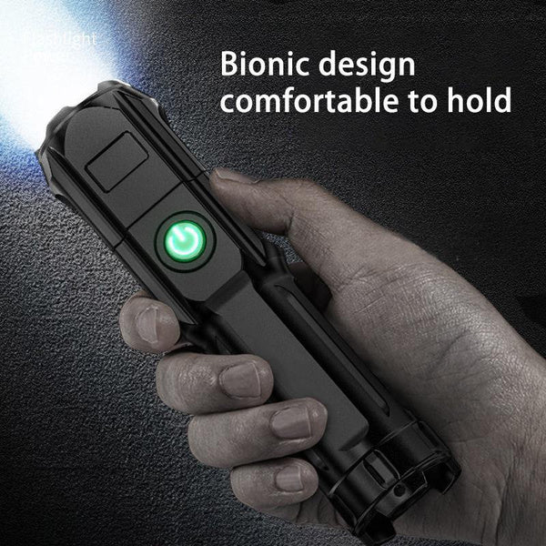 Super Bright Rechargeable Multi-function Torch ABS Strong Light Focusing Led Flashlight