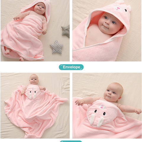Cute Hooded baby Bathrobe