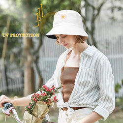 Trendy Lady Bucket Fishing Hat Double-sided Wearing Fisherman Hat