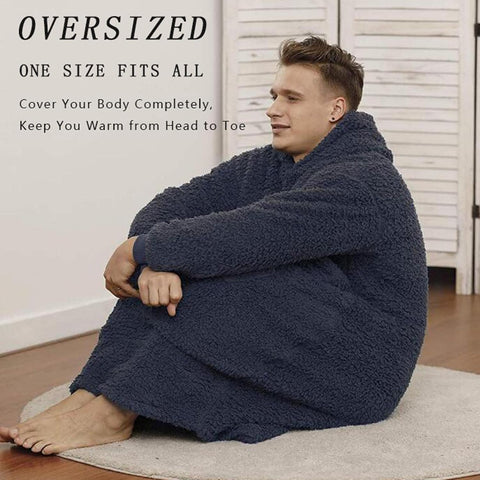 Fleece Hoodie Blanket Oversized Wearable Blanket