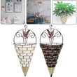 2pcs Hanging Flower Basket Pot Garden Rattan Wall Decor