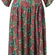 Women V-Neck Short Sleeves Printed Maxi Dress