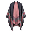 Geometric Warm Shawl Autumn and Winter Scarf Thick Warm Cloak