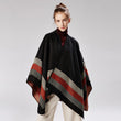 Geometric Warm Shawl Autumn and Winter Scarf Thick Warm Cloak