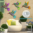 4pack Metal Hummingbird Wall Art Decor