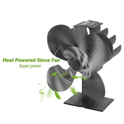 Fireplace 4 Blades Heat Powered Stove Fan