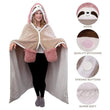 Women Winter Hooded Wearable Cartoon Hoodie Blanket