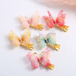 16pcs Yarn Rhinestone Butterfly Hairpin