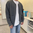 Men's Zipper Knitted Sweater Casual Solid Color  Cardigan