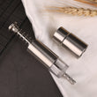 Stainless Steel One Hand Thumb Push Button Salt and Pepper Grinder