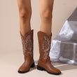 Women Retro PU Leather Vintage Boots