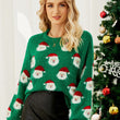 Womens Ugly Christmas Sweater Round Neck Knit Pullover Santa Claus Jumper Top