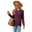 Women Knitted Solid Color Shirt