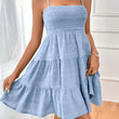 Women Smock Cami Sleeveless Swing A Line Mini Dress