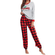 Women Christmas Pajamas Set Plaid Pant