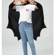 Black Halloween Party Bat Wings Shawl with Eye Mask Hair Clips